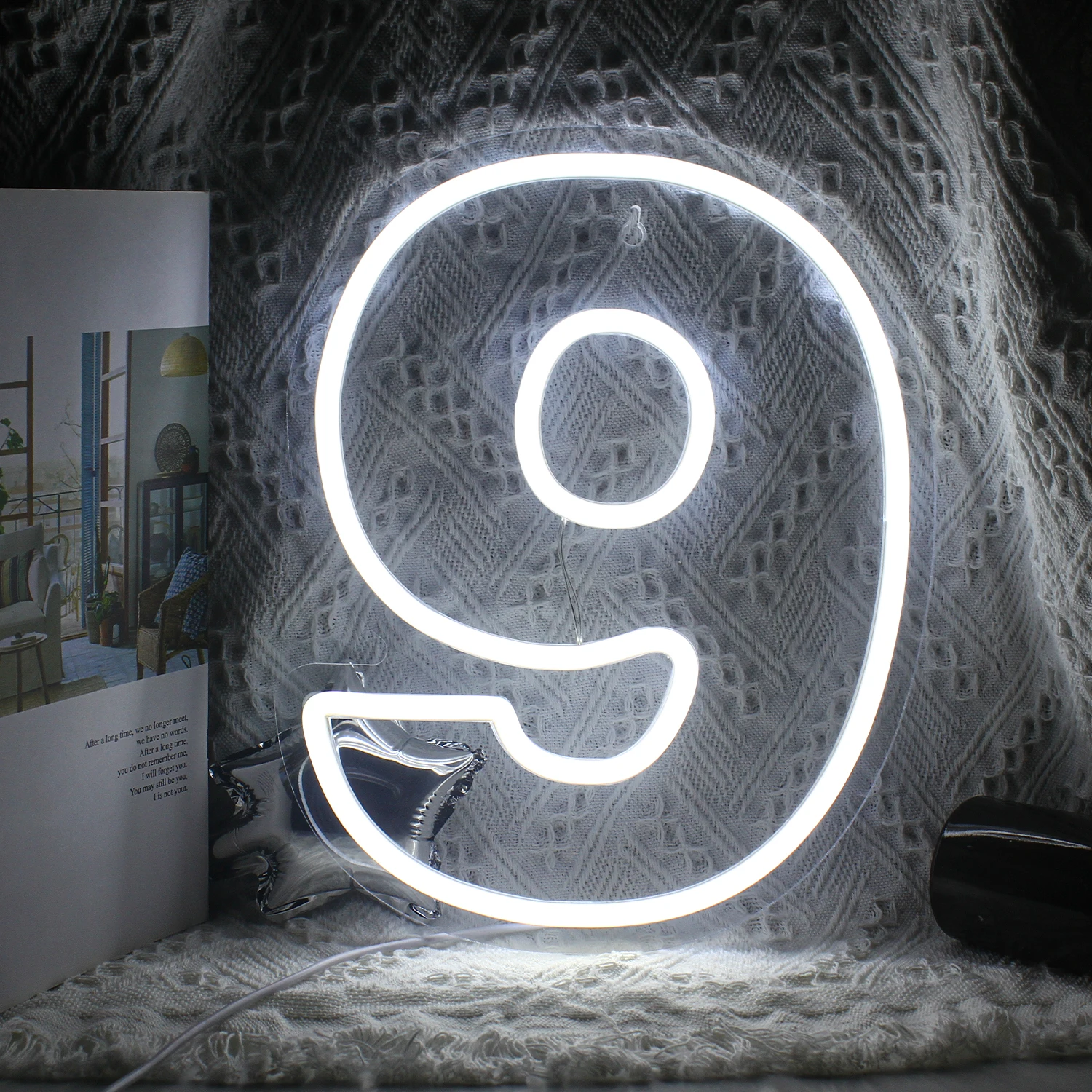 Wanxing Birthday Neon Sign Custom Number 9  LED Neon Light Party,Sweet Birthday Gifts