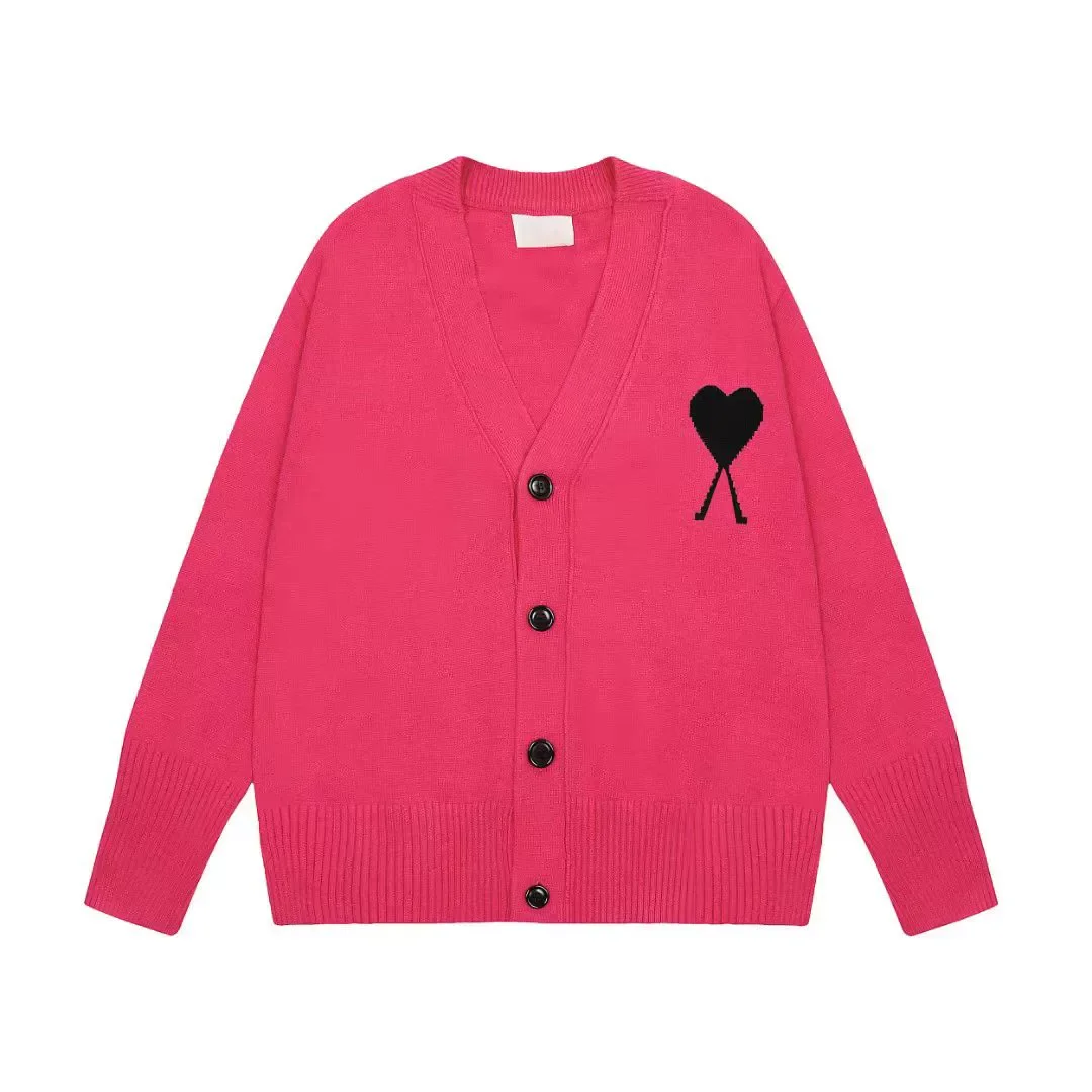 Dilly Fashion women sweater cardigan solid color button cashmere cardigan with jacquard heart