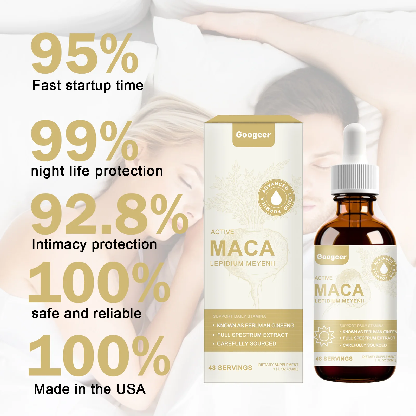 Private Label Organic Maca Root Liquid Drops Wild-Cultivated Herbal Supplement Energy Boost High Strength Maca Drops Vitamin