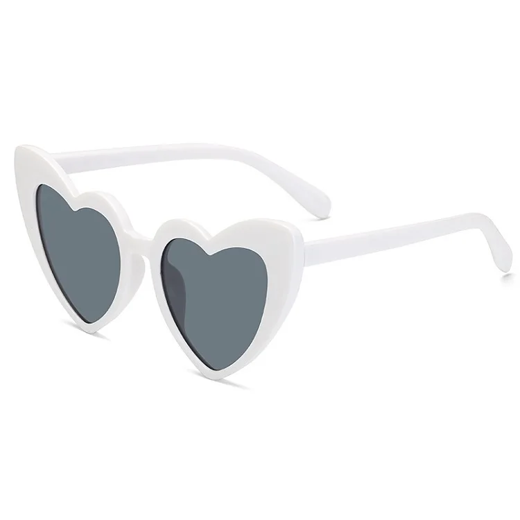 17070 Fashion Cute Women Heart-shaped Beautiful Sunglasses 2021
