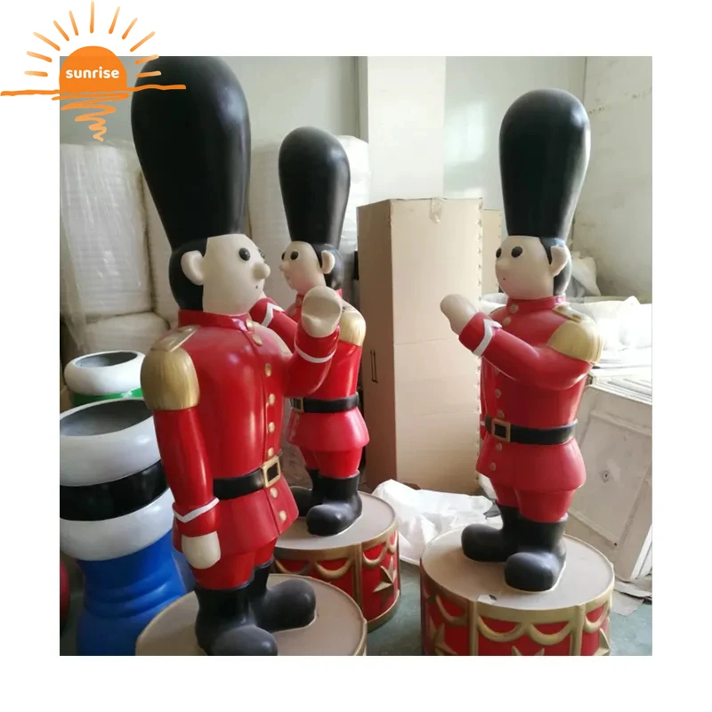 Best Selling Christmas Products Fiberglass Christmas Nutcracker Life Size Toy Soldier The Nutcracker Figure