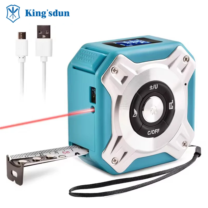 Multifunctional Mini Size Laser Tape Measures 2 In 1 Digital Laser Measure Distance Meters for Length Area Volume Measuring