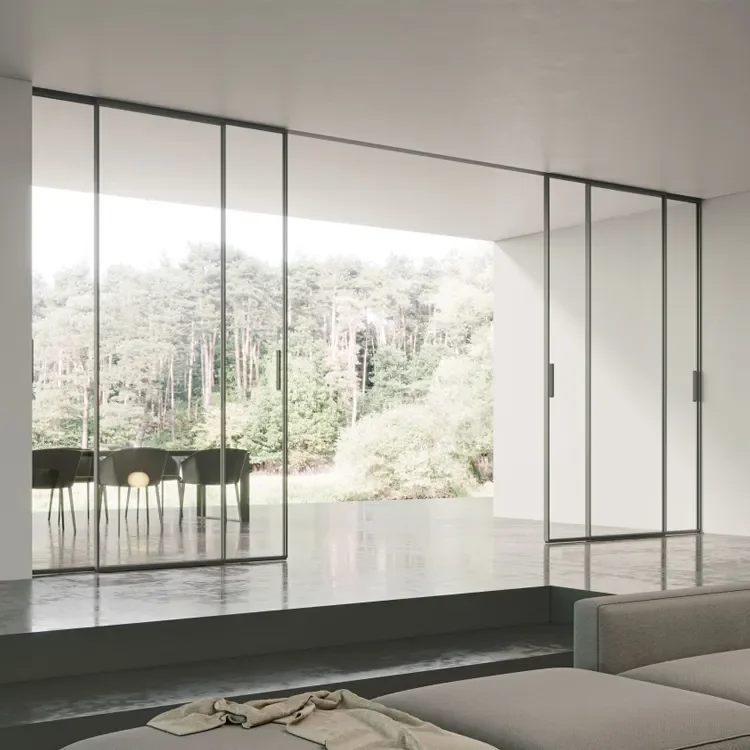 Auto Sliding Door System Electric Sensor Sliding Door system with smart glass  Motor App Control For Office Partition