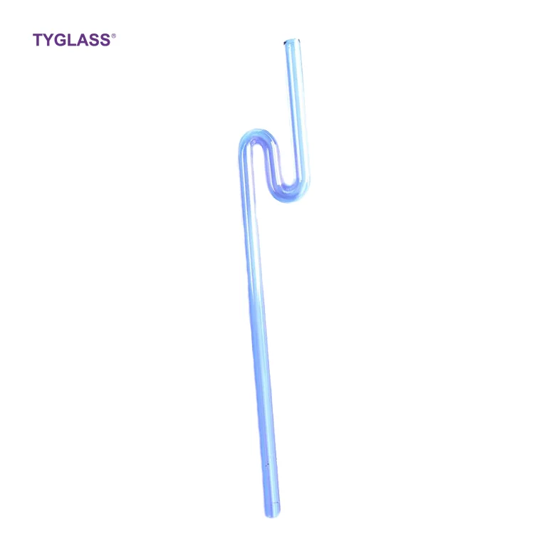 Factory wholesale bar environmental protection glass straws reusable 8mm high borosilicate glass straws custom logo