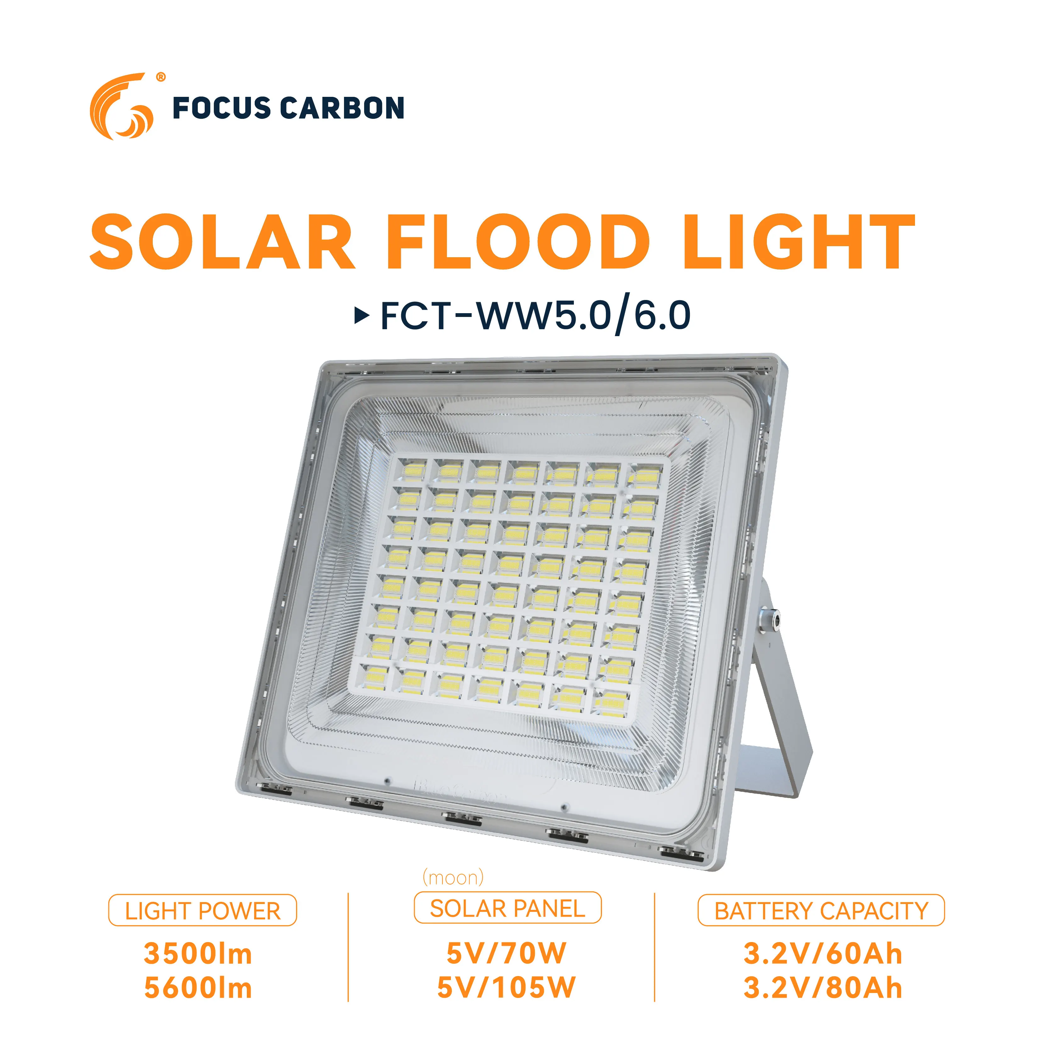 High Lumen Super Brightness Square IP65 Motion Sensor Garden Solar Flood Light WW5.0