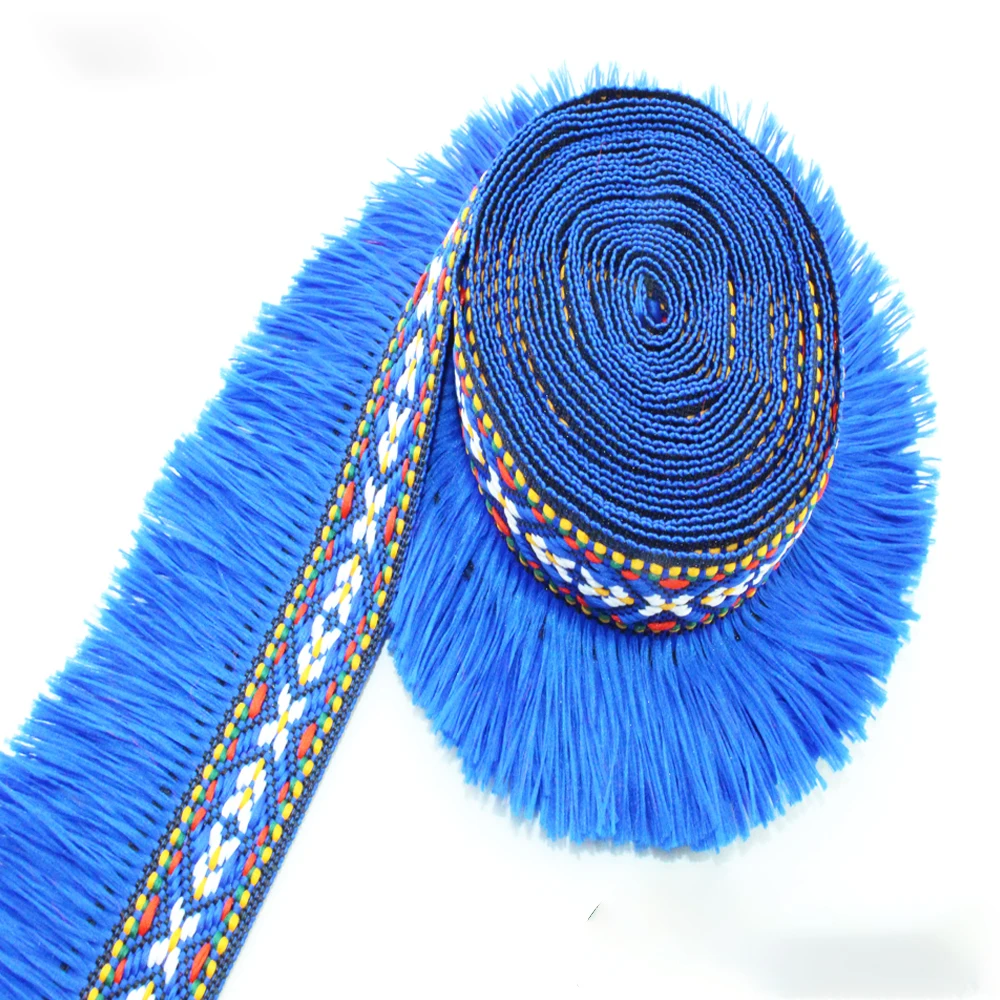 Wholesale new custom disgn colorful tassel fringe trim for bag