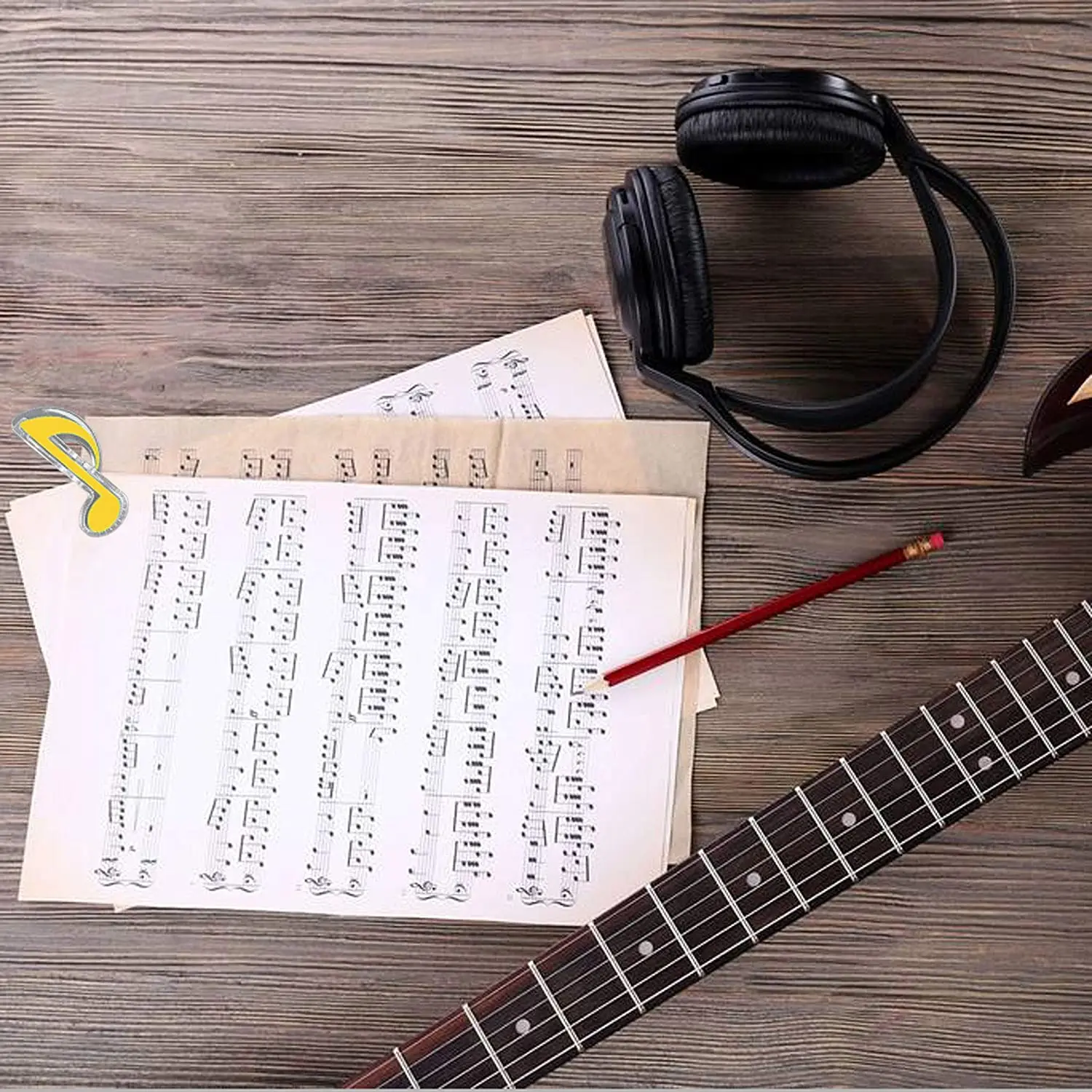 Plastics Music Note Clips Page Holder Acrylic Bookmarks Stationery Clips for Paper Book Music Stand Accessory