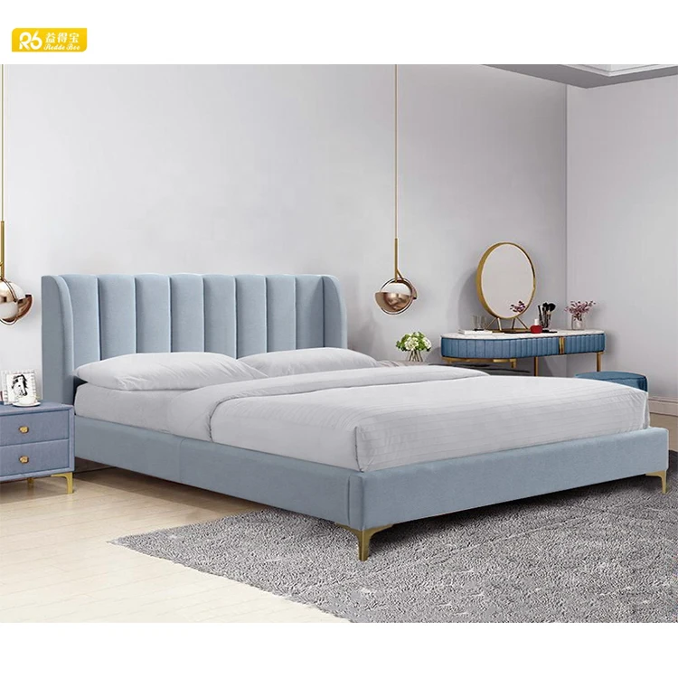 Chinese wooden bed modern with queen bed frame designs