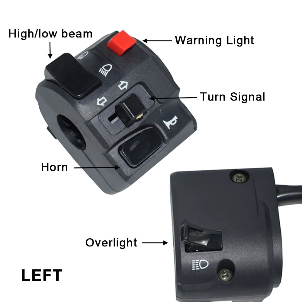 7/8inch Motorcycle Handlebar Left Right Switchgear Turn Signal Light Horn Button Blinker Switch For Benelli