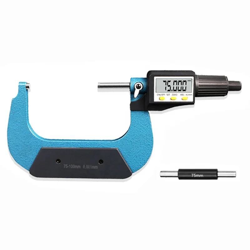 75-100mm 0.001mm high quality electronic micrometer outside micrometer digital micrometer with big screen