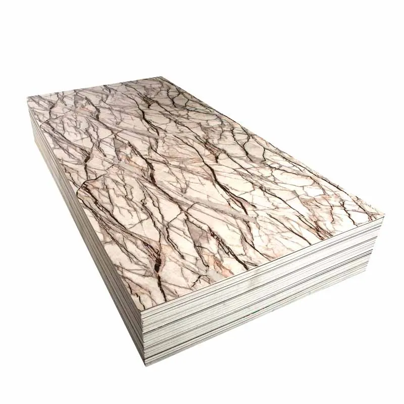 2024 Hot-selling Wall decorative pvc uv wall panel marble matte silk style series decorative wall panels