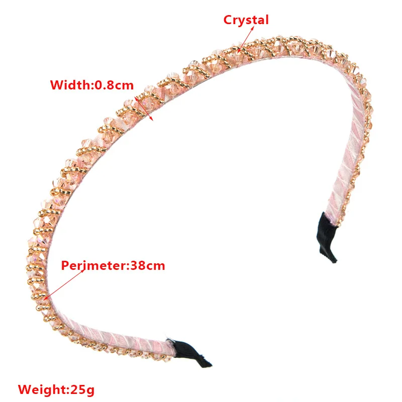 Простые повязки на голову с бусинами для женщин, головной убор для вечеринки, повязка для волос, аксессуары