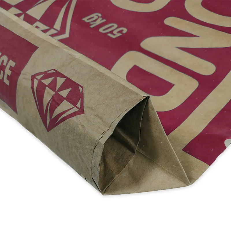custom 50kg Brown Kraft Paper Bags with Valve paper 50kg empty cement bag
