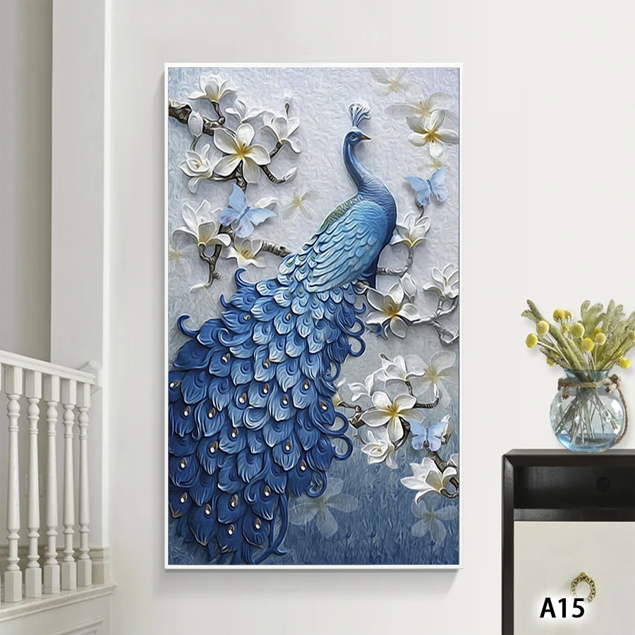 Hot selling  handmade full drill adult children 5D DIY painting animal  diamond  oil painting canvas
