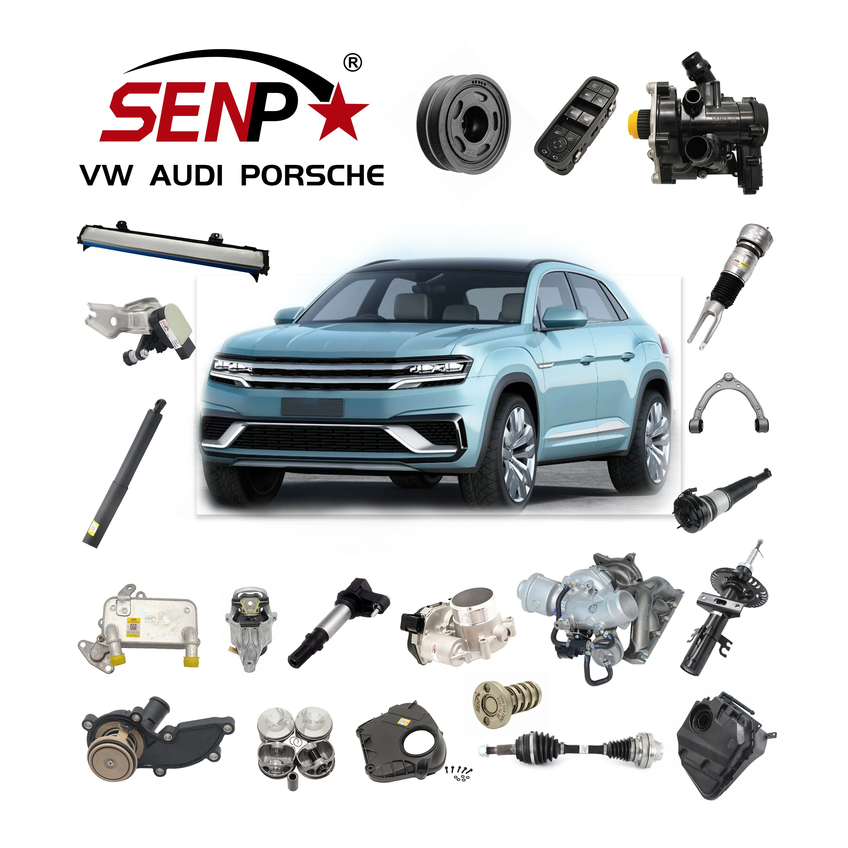 Senp автомобильные аксессуары, автозапчасти, купить из Китая, Интернет-магазин, автомобильные другие запчасти для двигателя для Audi VW Porsche