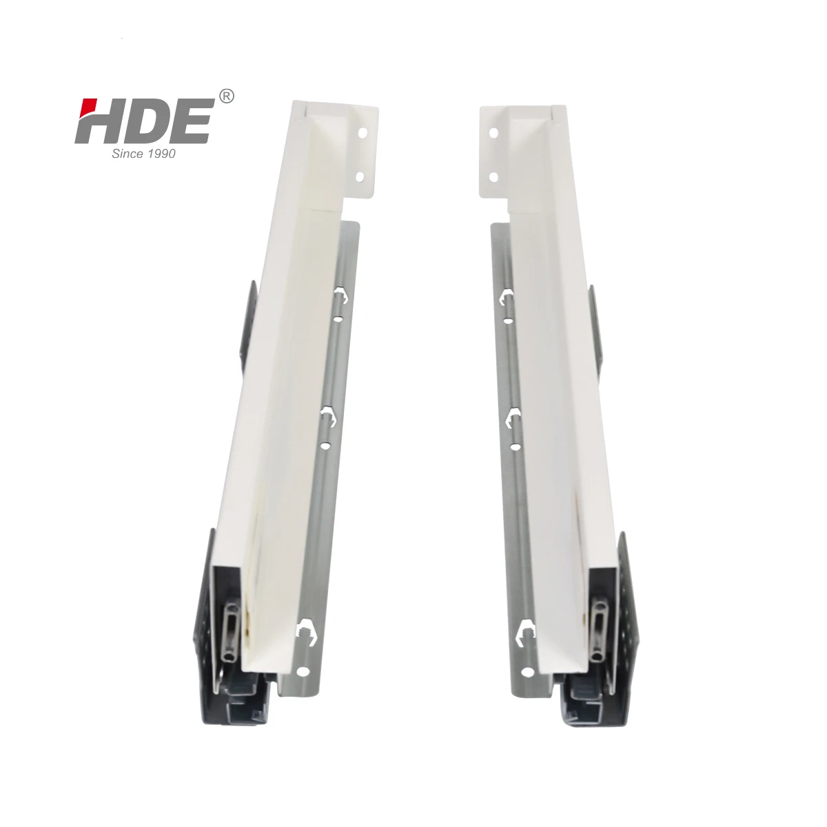 Steel White 84mm High 35Kg Load Slim Tandem Box Double Wall Drawer Box For Kitchen