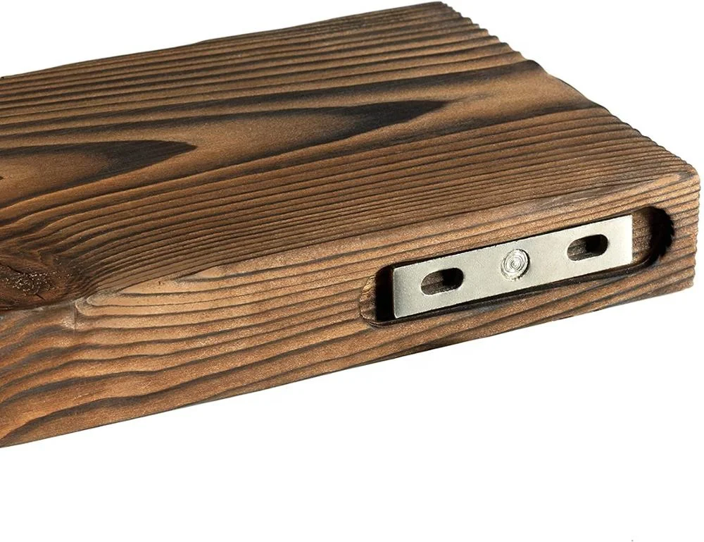 Деревенский фермерский 3 яруса Скрытая плавающая стена деревянная полка дизайн