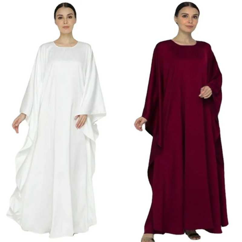 2022 new design Modest middle east abaya butterfly plus size printing long dress muslim islamic women clothing