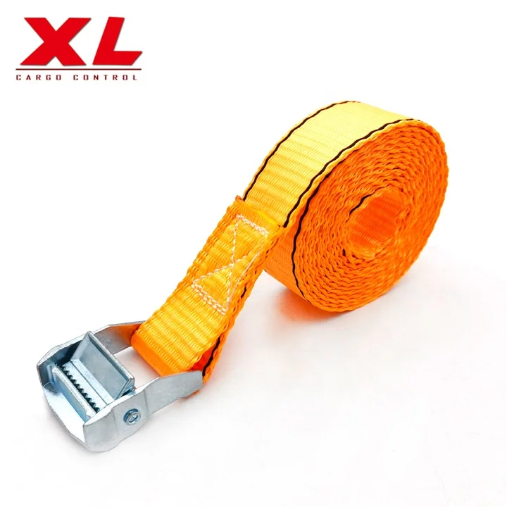 250kgs ring 25mm ratchet strap with cam buckle custom logo print tie down cargo lashing straps
