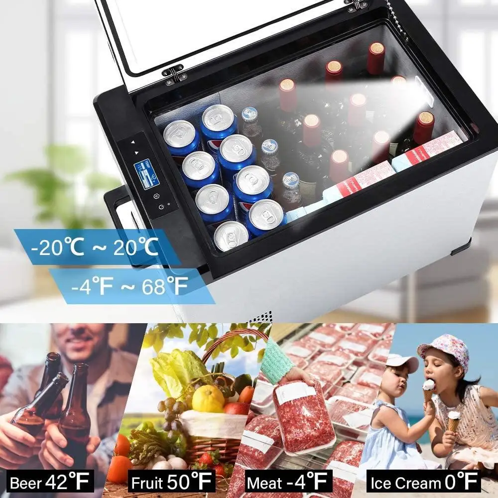 
12V Car Fridge Portable Refrigerator Freezer 12 Volt Car Freezer Refrigerator 20L for Travel and Gift 