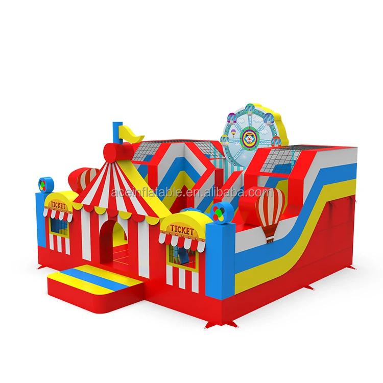 commercial party Outdoor Inflatable Bouncy Castle Jumping Bouncer Kids Fun City carnival Ferris wheel Playground For Sale