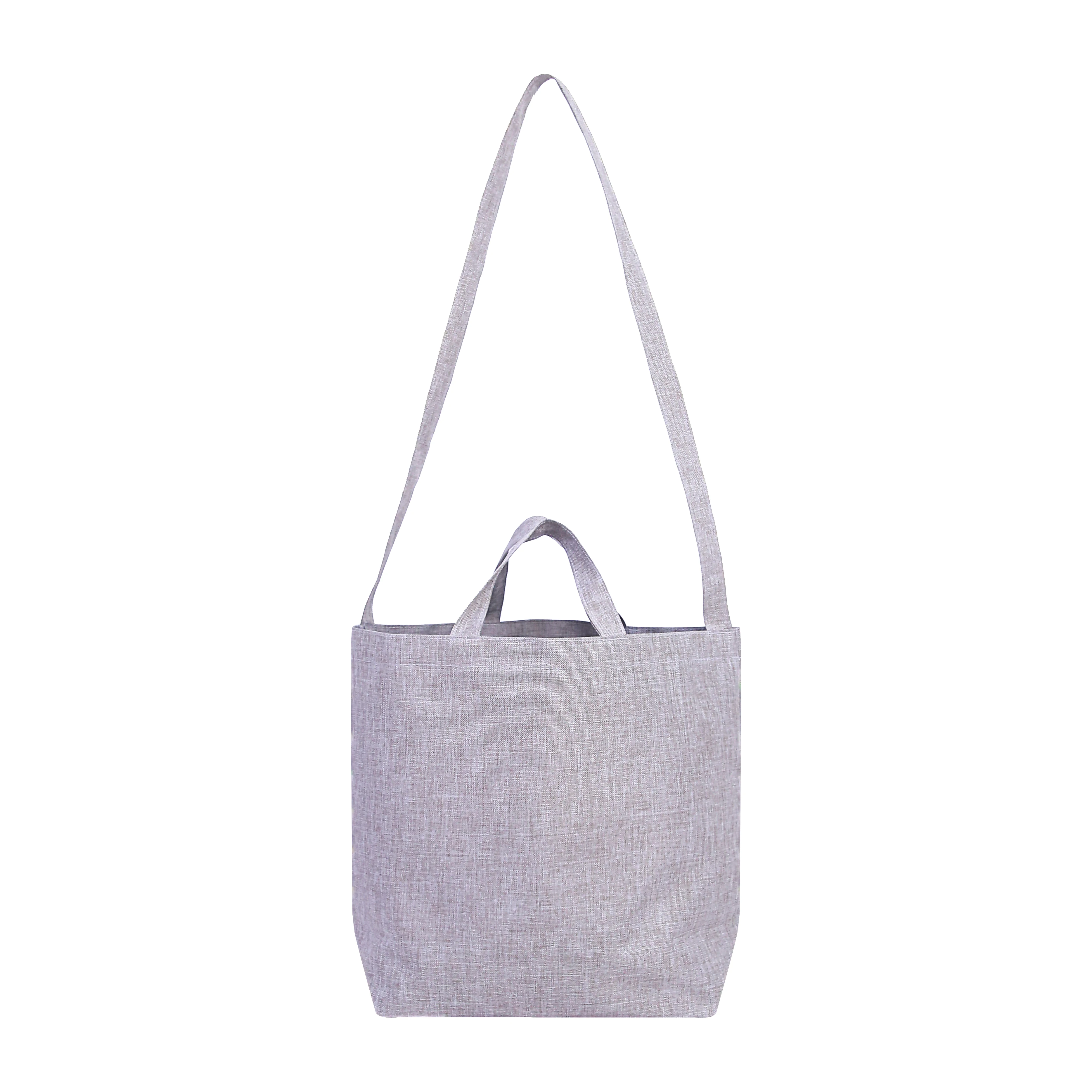 2021 hot sell grey designed custom canvas shopping bag and eco-friendly handbag