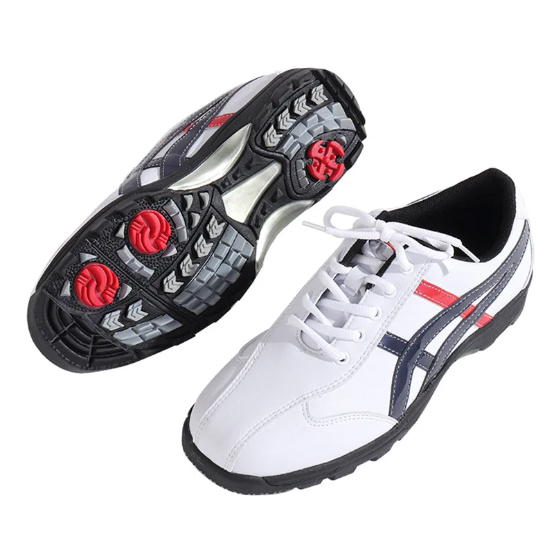 Мужская спортивная обувь для отдыха от производителя, дышащая износостойкая водонепроницаемая обувь для гольфа с фиксированным Гвоздем и пользовательским логотипом