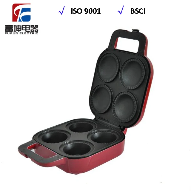electric pastry maker with non stick coating 4 Holes deep fill Pie Maker