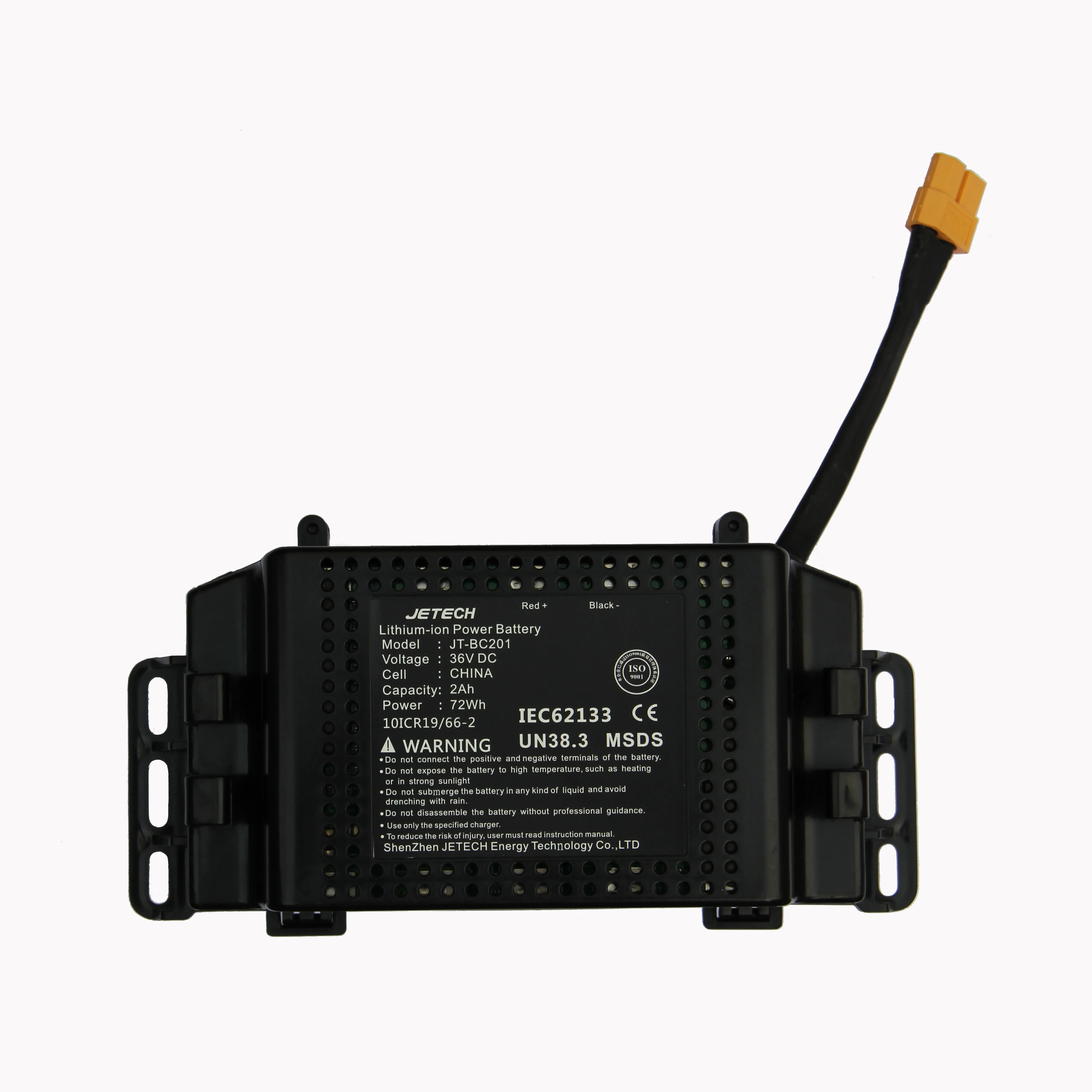JT-BC201 36v 2Ah CE replacement  li ion hoverboard electric skateboard battery pack