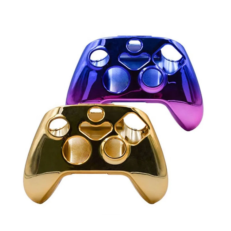 
xbox x Gold chrome Cover xbox s Skin Protective Electroplate Case Controller Gamepad Shell Cover for Xbox x/s Series Joystick 