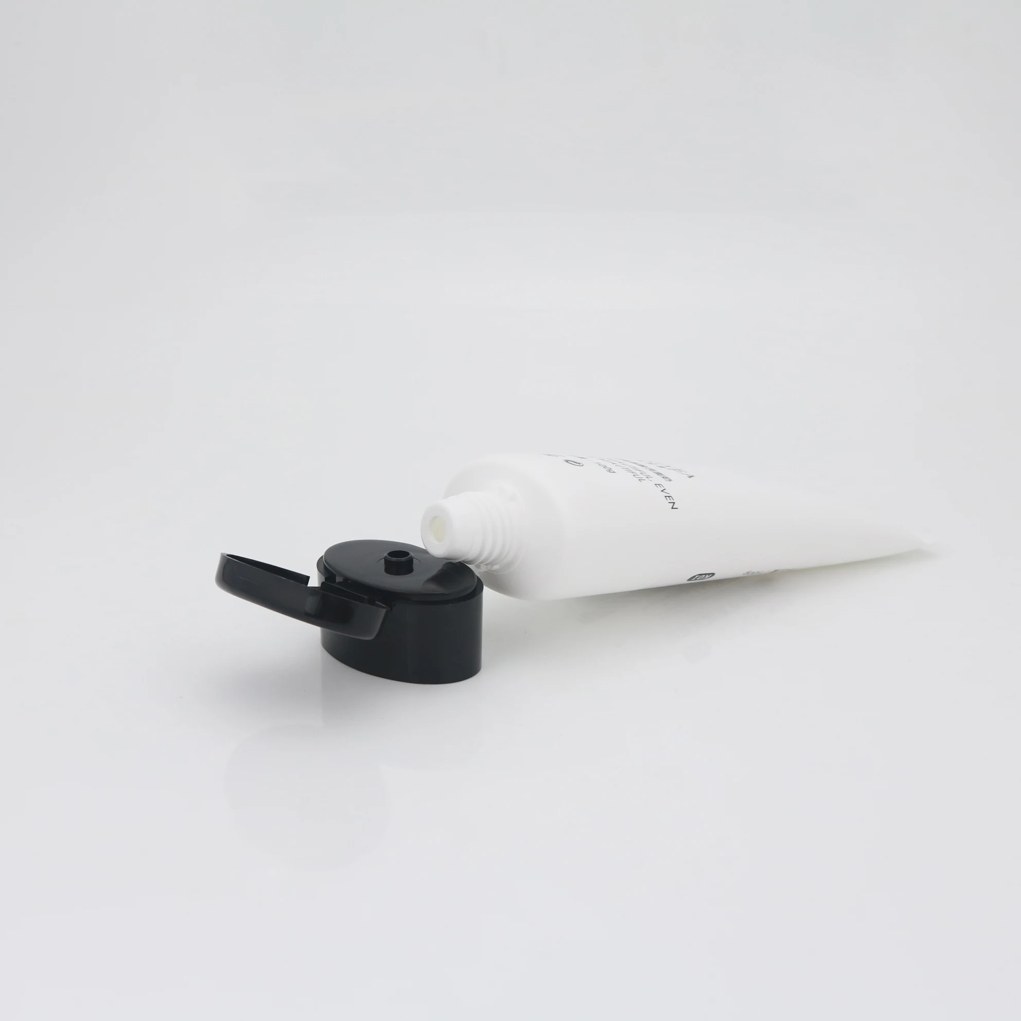  Facial Cleanser Cosmetic Plastic Tube With Press Open Flip Top Cap