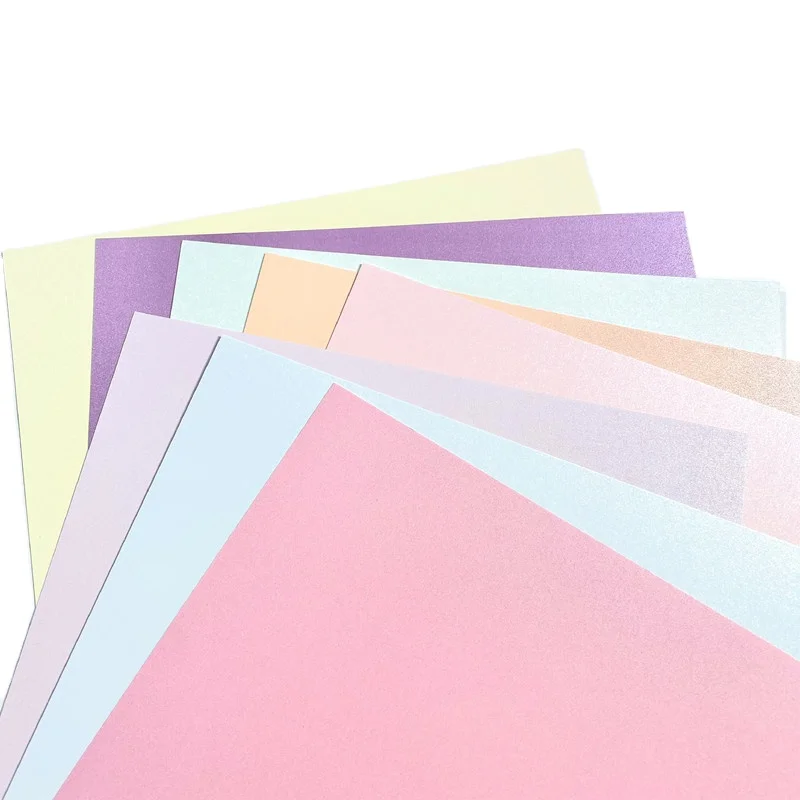 200g 12*12 inch size double sided pearl card Premium card Glitter craft flash card DIY cardstock