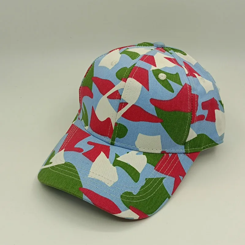 sublimation printed Hat Red Green Blue White Colors Baseball Cap  Face Cap