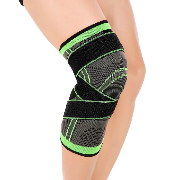 hot-sale outdoor sports elastic compression knitting knee brace support sleeve knee pads