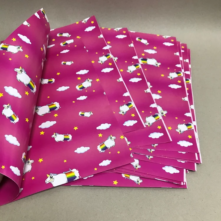 Factory Cheap Price Custom Logo Colour Printed Chocolate Gift Wrapping Tissue Paper