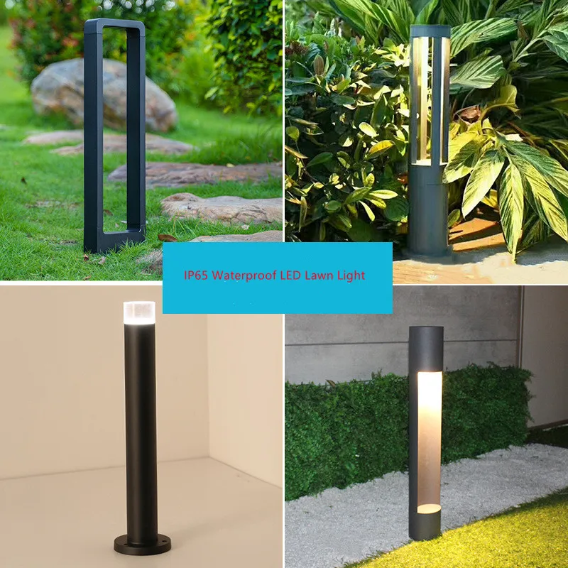 2021 New Arrival 10W Outdoor Waterproof IP65 Bollard LED Lawn Garden Light Yard Garden Pathway Post Lawn Lamp
