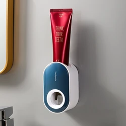 Nueva Llegada Wall Mount Toothbrush Holder Automatic Toothpaste Dispenser With Free Sample