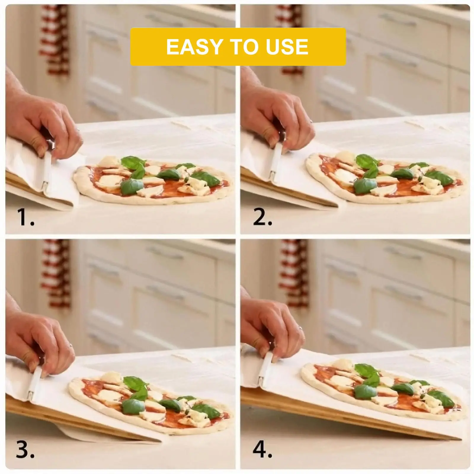 New Pizza Sliding Shovel Spatula Magic Pizza Transfer Slider Non-Stick Sliding Pizza Peel for Baking Dough