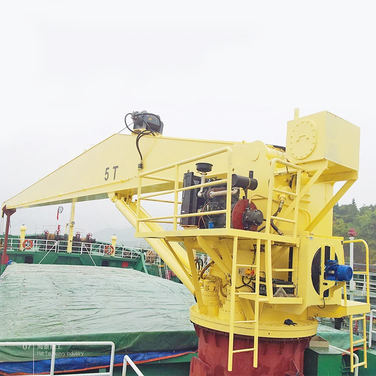 Hydraulic Boom Marine Pedestal Deck Ship Crane for Sale