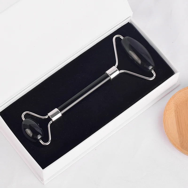 
2019 hot selling 100% natural double head jade roller and jade gua sha tool kit for massage 