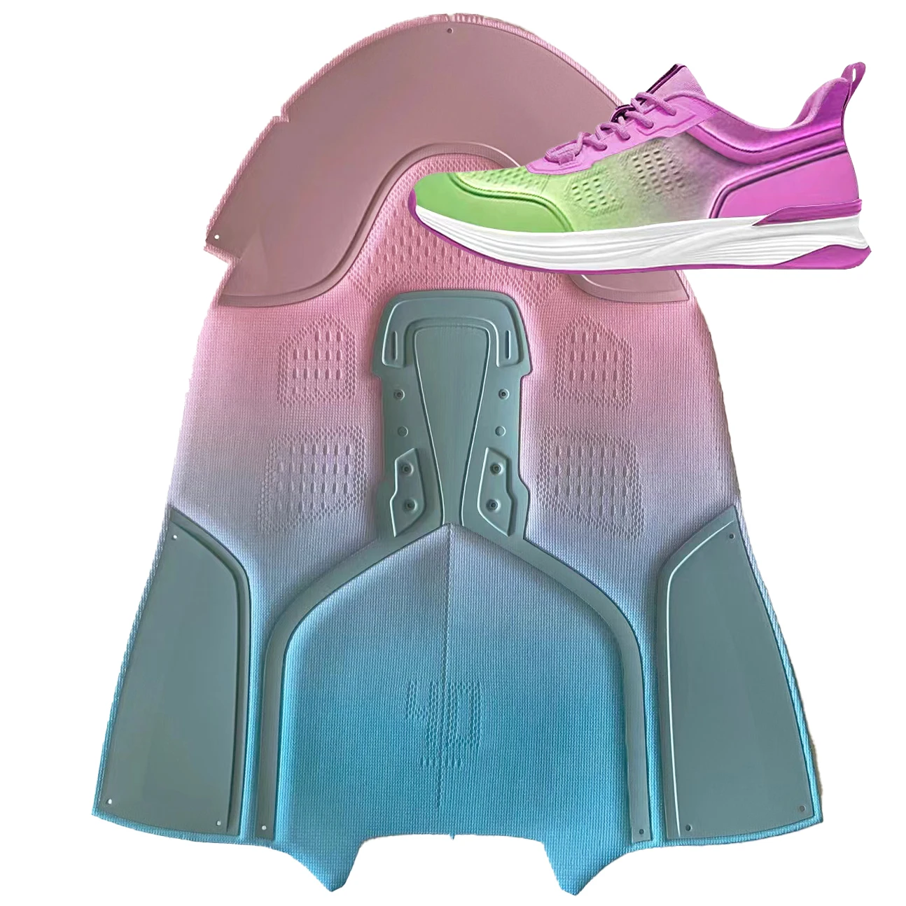 Slip-on polyester conformability oem flyknitting socks shoes upper