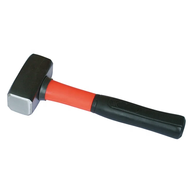 GERMAN TYPE STONING HAMMER WITH HALF PLASTIC-COATING HANDLE ET-HM04#A