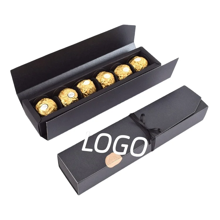 Custom Luxury High Quality Celebrations Gift MIni Bonbon Tie Chocolate Truffle Wedding Packaging Box
