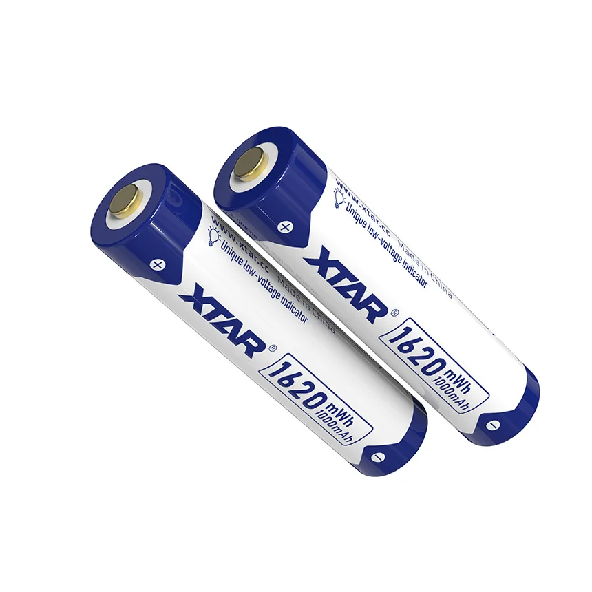 XTAR 1620mWh High Quality Lithium 1.5V AAA Rechargeable Batteries for Headlamp Flashlight