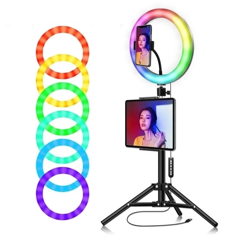Factory Wholesale Led Ring Selfie Light 10 Inch Adjustable Height Led Ring Light With Tripod Stand