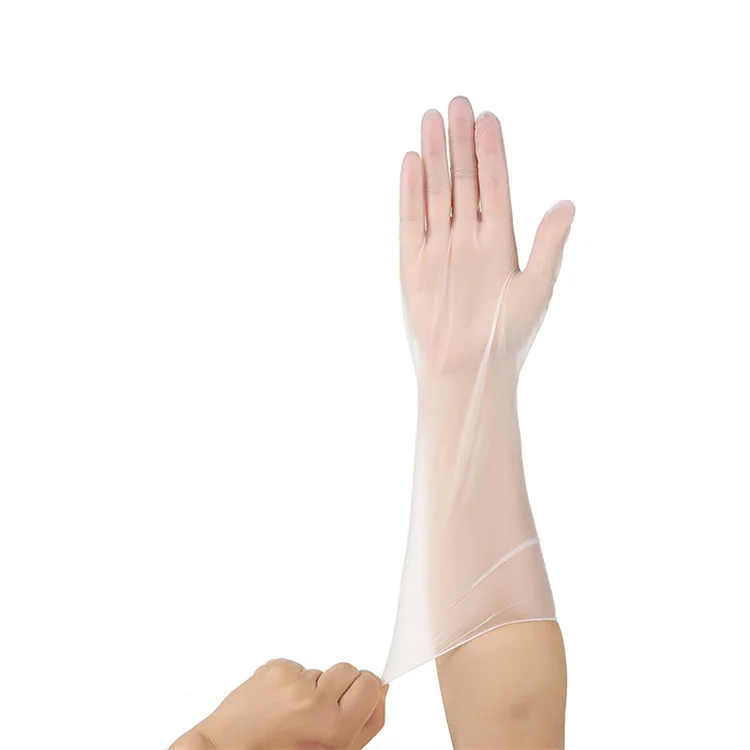Custom cheap 28cm touch screen work hand safety vinyl gloves powder free for kitchen cleaning gloves hand pvc manufacturers