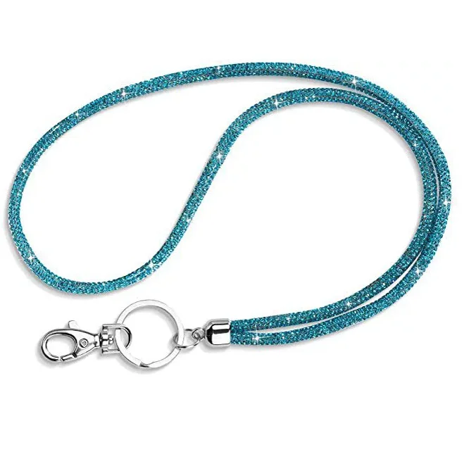80cm Glitter Phone neck Lanyard Phone Diamond Crystal Straps Keychain Hanging Anti-lost Rope Phone bling rhinestone lanyard