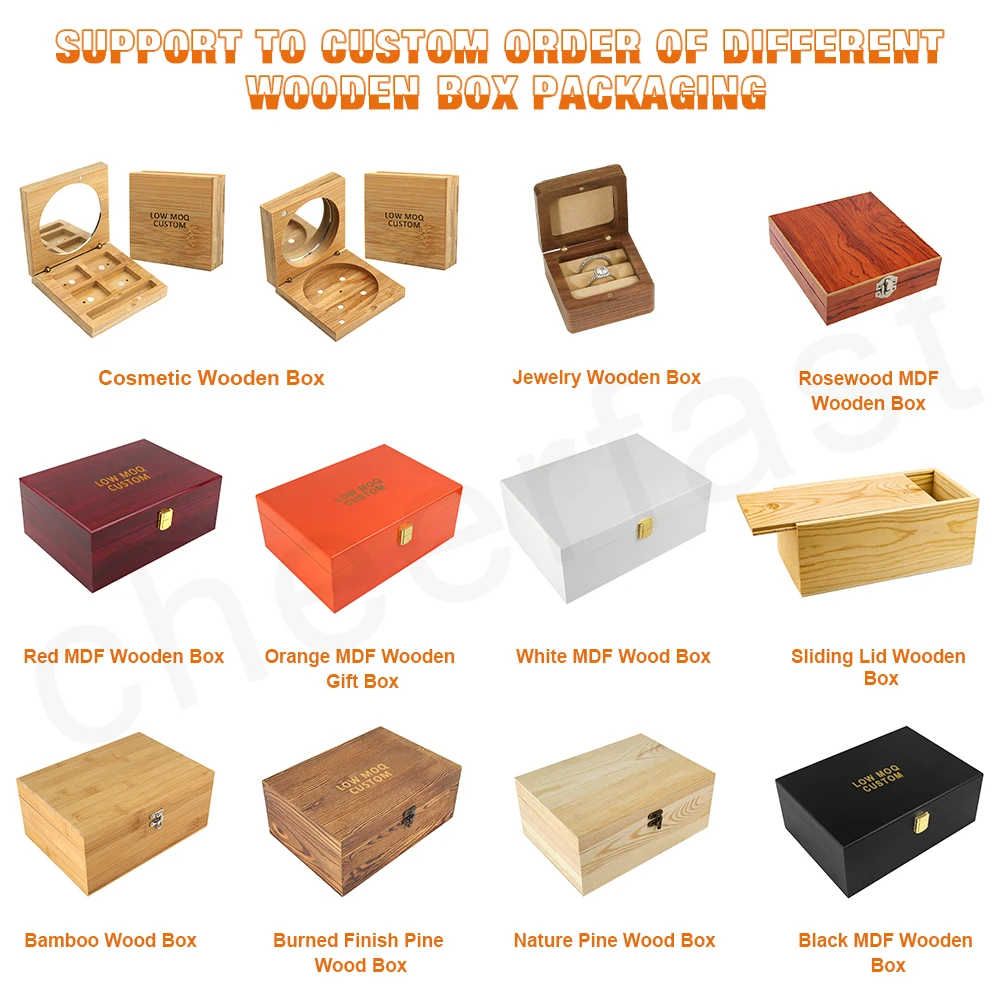 Newest Design Customized Tea Leaf Bamboo Box Custom Your Logo Round Bamboo Box With Lid Strong And Durable Small Wooden Boxes