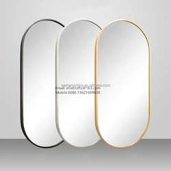 Metal Aluminum Alloy Framed Arch Mirror/ Bathroom Wall Mirror/ Decorative modern Mirror 40x60x95 55x70