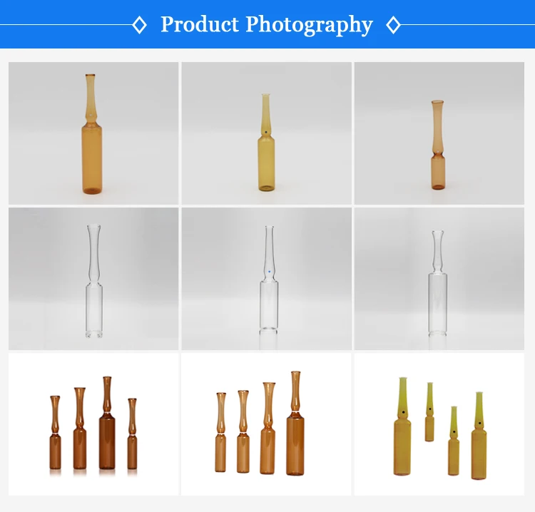 Hot Sale 1ml 2ml 5ml 10ml 20ml 30ml Form C Neutral Borosilicate Glass Ampoule for Pharmaceutical Use